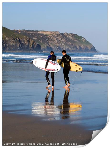 Surf Chat Print by Rick Penrose