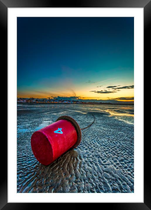 Ryde Sands at Night Framed Mounted Print by Wight Landscapes