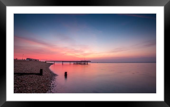 Fort Victoria Sunset Framed Mounted Print by Wight Landscapes