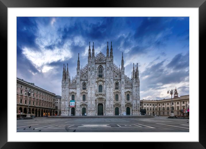 MILAN Cathedral Santa Maria Nascente Framed Mounted Print by Melanie Viola