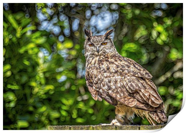 Eurasian Eagle Owl. Print by Angela Aird