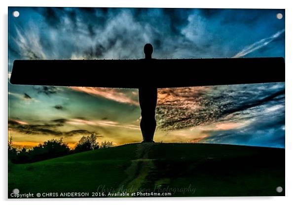 Angel of the North Acrylic by CHRIS ANDERSON