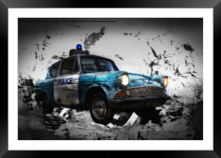 Call the Police Framed Mounted Print by richard sayer