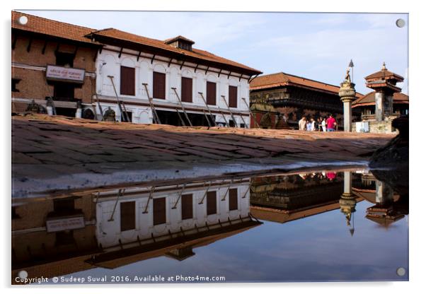 Beautiful Bhaktapur Acrylic by Sudeep Suwal