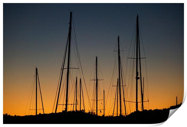Sunset Sails Print by Georgie Lilly