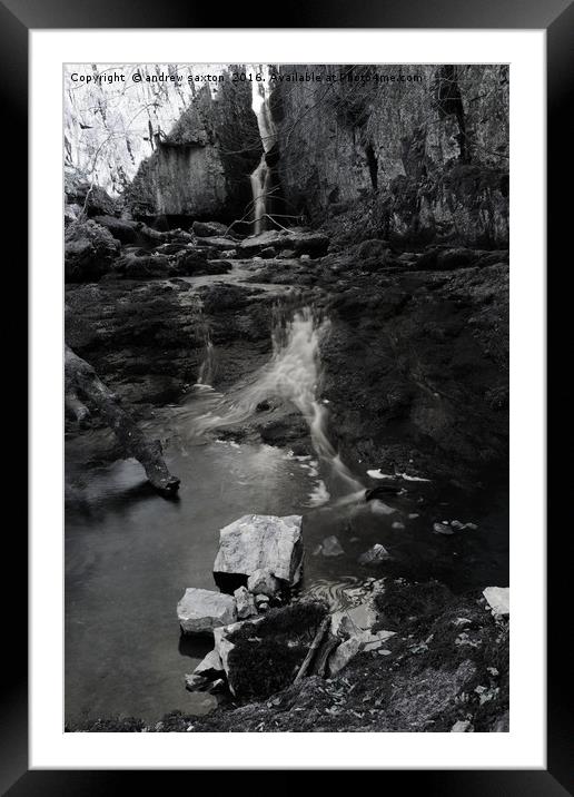 CRACKED WATER Framed Mounted Print by andrew saxton