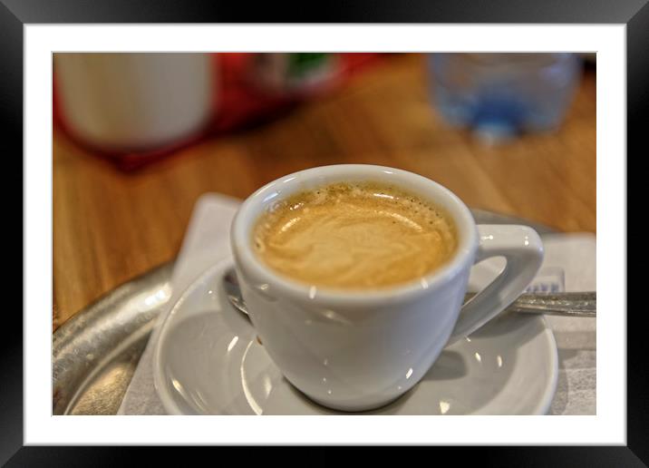 coffee cup expresso Framed Mounted Print by Adrian Bud