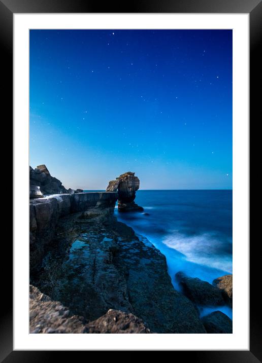 Pulpit Rock At Night Framed Mounted Print by Kevin Browne