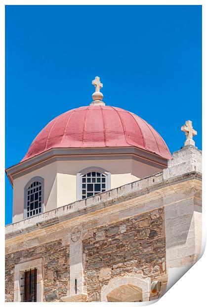 Dome of Saint George Church in Lerapetra Print by Antony McAulay