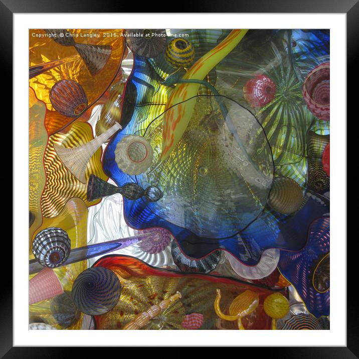 Art Glass - Underwater 5 Framed Mounted Print by Chris Langley