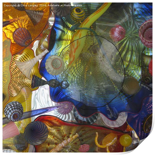 Art Glass - Underwater 5 Print by Chris Langley
