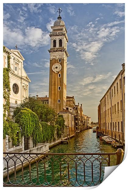 Clock Tower, Venice Print by Ann Garrett