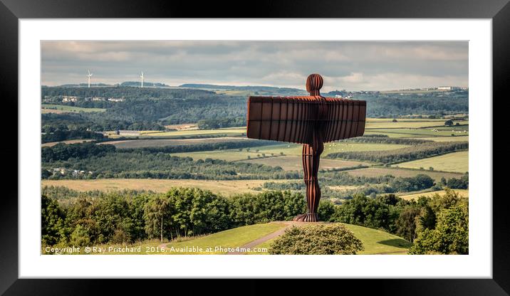 Angel Of The North Framed Mounted Print by Ray Pritchard