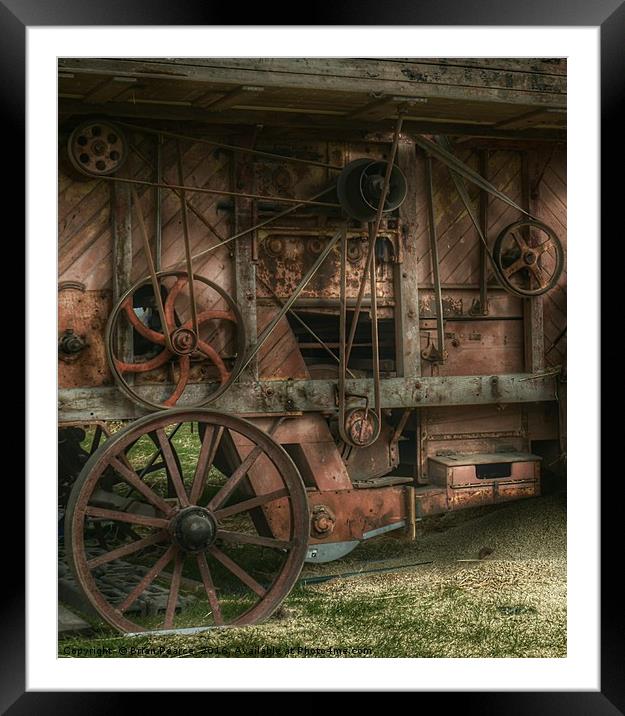 Old Farm Machinery Framed Mounted Print by Brian Pearce