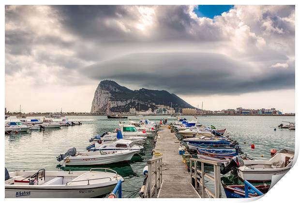 Rock Of Gibraltar Print by Wight Landscapes