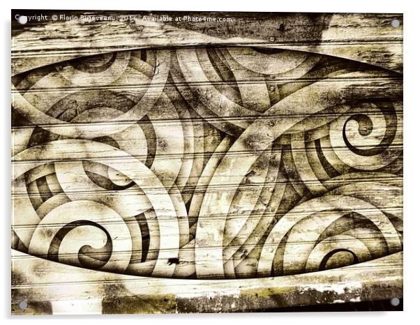 Wood Spirit Effect Monochrome  Acrylic by Florin Birjoveanu