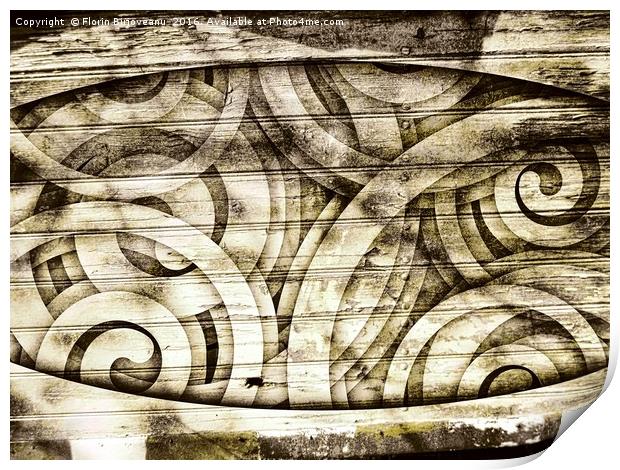 Wood Spirit Effect Monochrome  Print by Florin Birjoveanu
