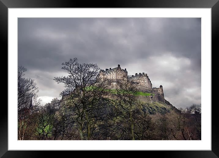 Edinburgh Castle Framed Mounted Print by Ann Garrett