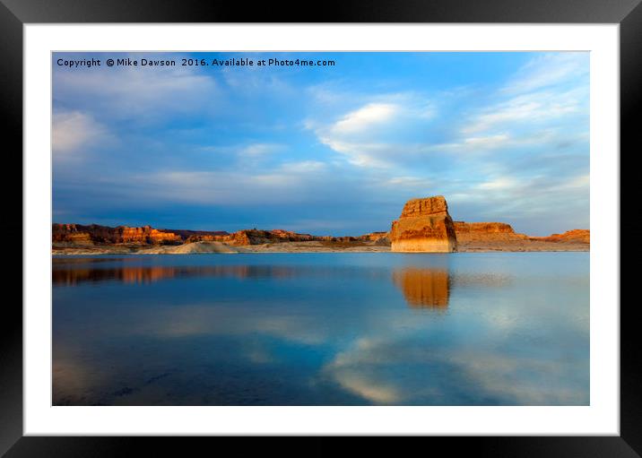 Last Light over Lake Powell Framed Mounted Print by Mike Dawson