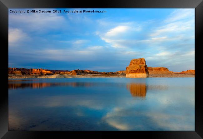 Last Light over Lake Powell Framed Print by Mike Dawson
