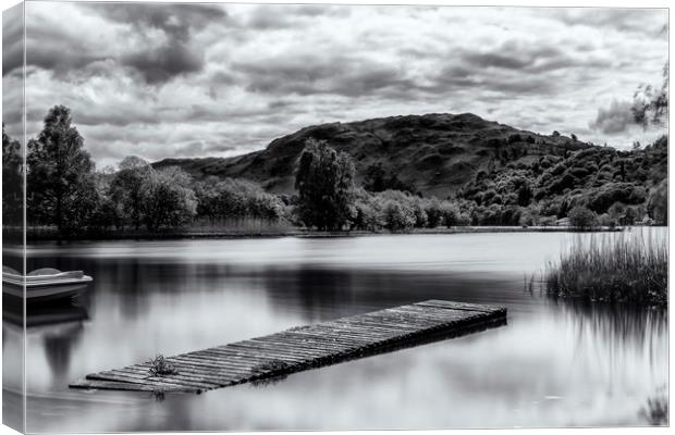 Jetty at Lake Grasmere Canvas Print by Gavin Liddle