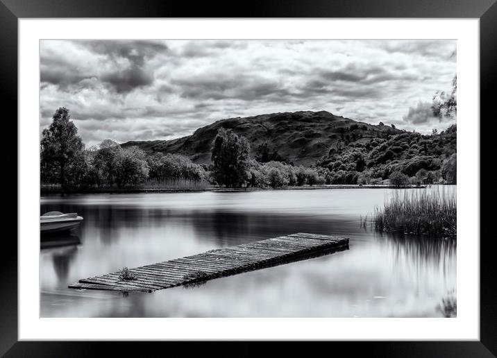 Jetty at Lake Grasmere Framed Mounted Print by Gavin Liddle