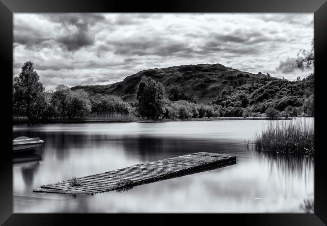 Jetty at Lake Grasmere Framed Print by Gavin Liddle
