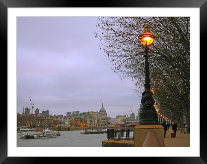 London Framed Mounted Print by Victor Burnside