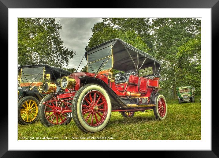 Stanley Steam Car Framed Mounted Print by Catchavista 