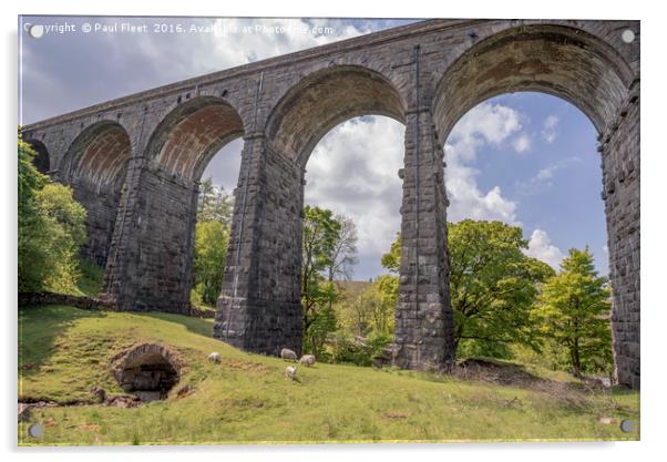 Dent Head Viaduct in Yorkshire Acrylic by Paul Fleet
