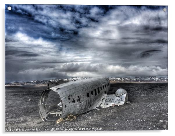 Plane crash wreckage, near Vik, Iceland Acrylic by yvonne & paul carroll