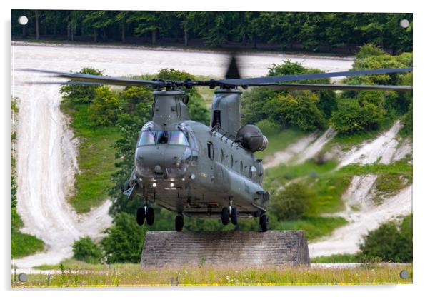 Chinook Helicopter Acrylic by Oxon Images