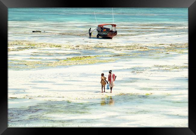 Seascape in Zanzibar Framed Print by Massimo Lama
