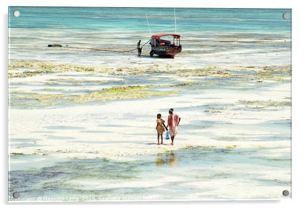 Seascape in Zanzibar Acrylic by Massimo Lama