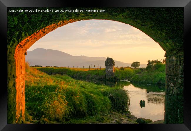 Twilight in the Mourne Mountains Framed Print by David McFarland
