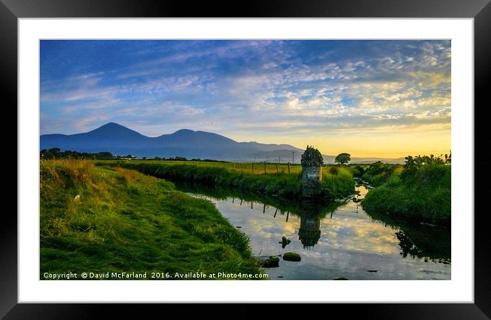 Evening time in the Mournes Framed Mounted Print by David McFarland