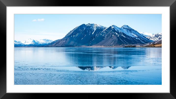Frozen Lake Framed Mounted Print by Svetlana Sewell