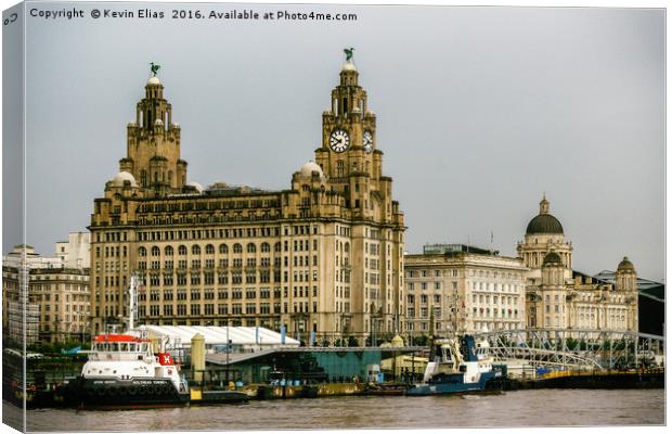 Liverpool, liver buliding, pier head Canvas Print by Kevin Elias