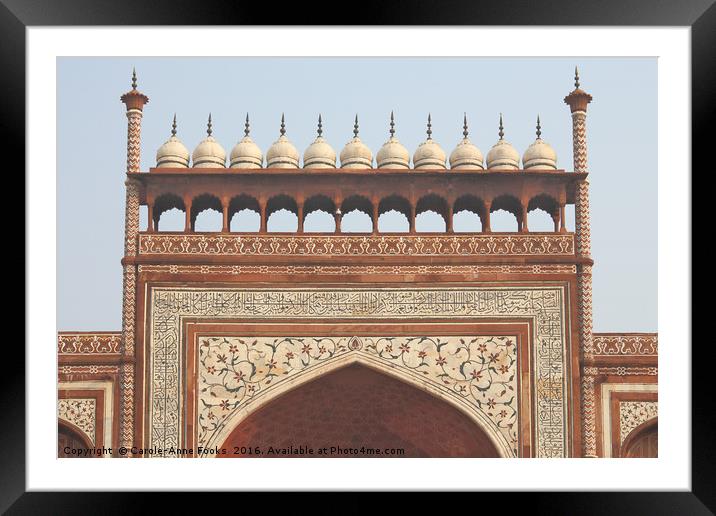 Gateway at the Taj Mahal Framed Mounted Print by Carole-Anne Fooks