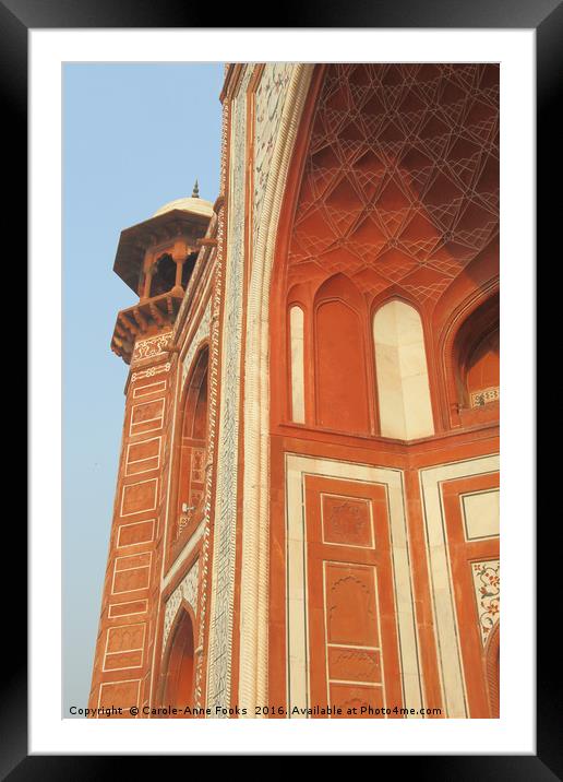 Gateway at the Taj Mahal Framed Mounted Print by Carole-Anne Fooks