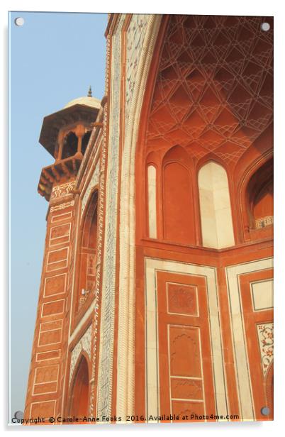 Gateway at the Taj Mahal Acrylic by Carole-Anne Fooks
