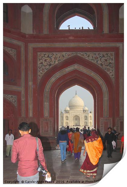 Taj Mahal Through The Gate Print by Carole-Anne Fooks