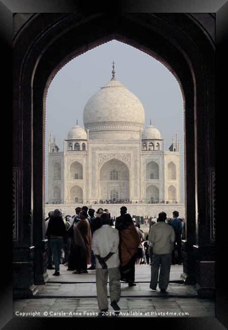 Taj Mahal Through The Gate Framed Print by Carole-Anne Fooks