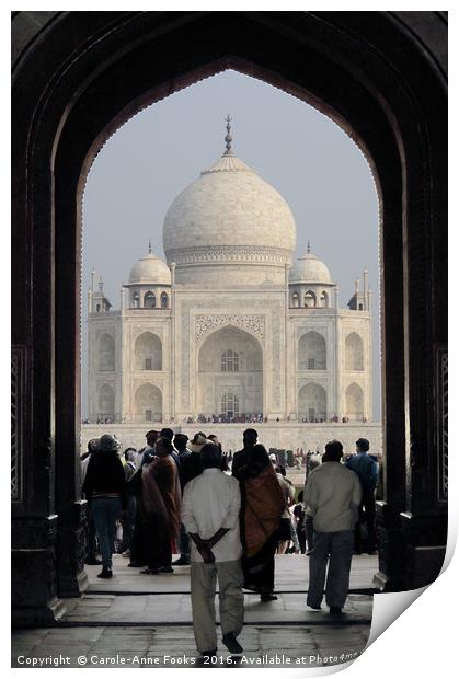 Taj Mahal Through The Gate Print by Carole-Anne Fooks