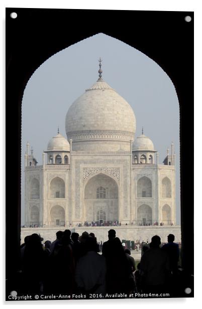 Taj Mahal Through The Gate Acrylic by Carole-Anne Fooks