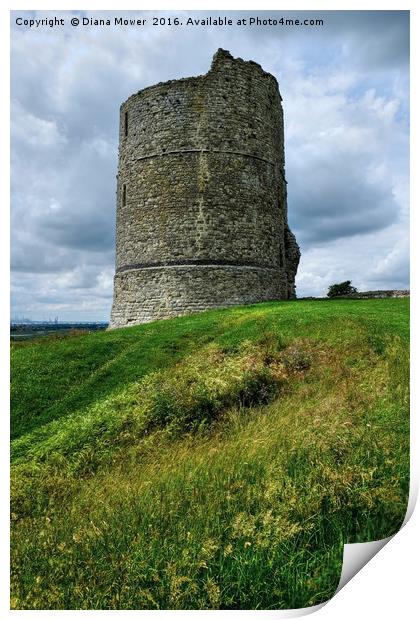 Hadleigh Castle Print by Diana Mower