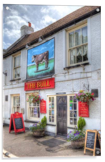 The Bull Pub Theydon Bois Acrylic by David Pyatt