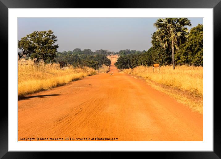 Crossing  the outback Framed Mounted Print by Massimo Lama