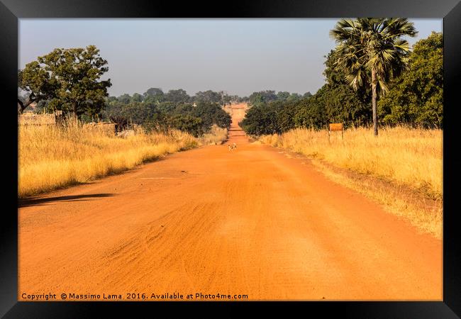 Crossing  the outback Framed Print by Massimo Lama