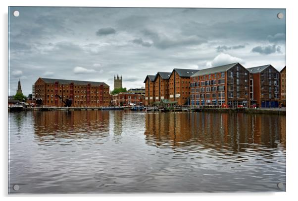  Gloucester Docks and Cathedral                    Acrylic by Darren Galpin